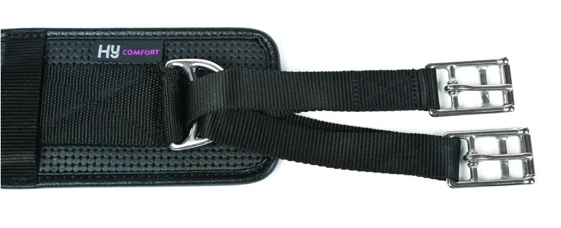 Hy Equestrian Humane Waffle Girth - Black-1